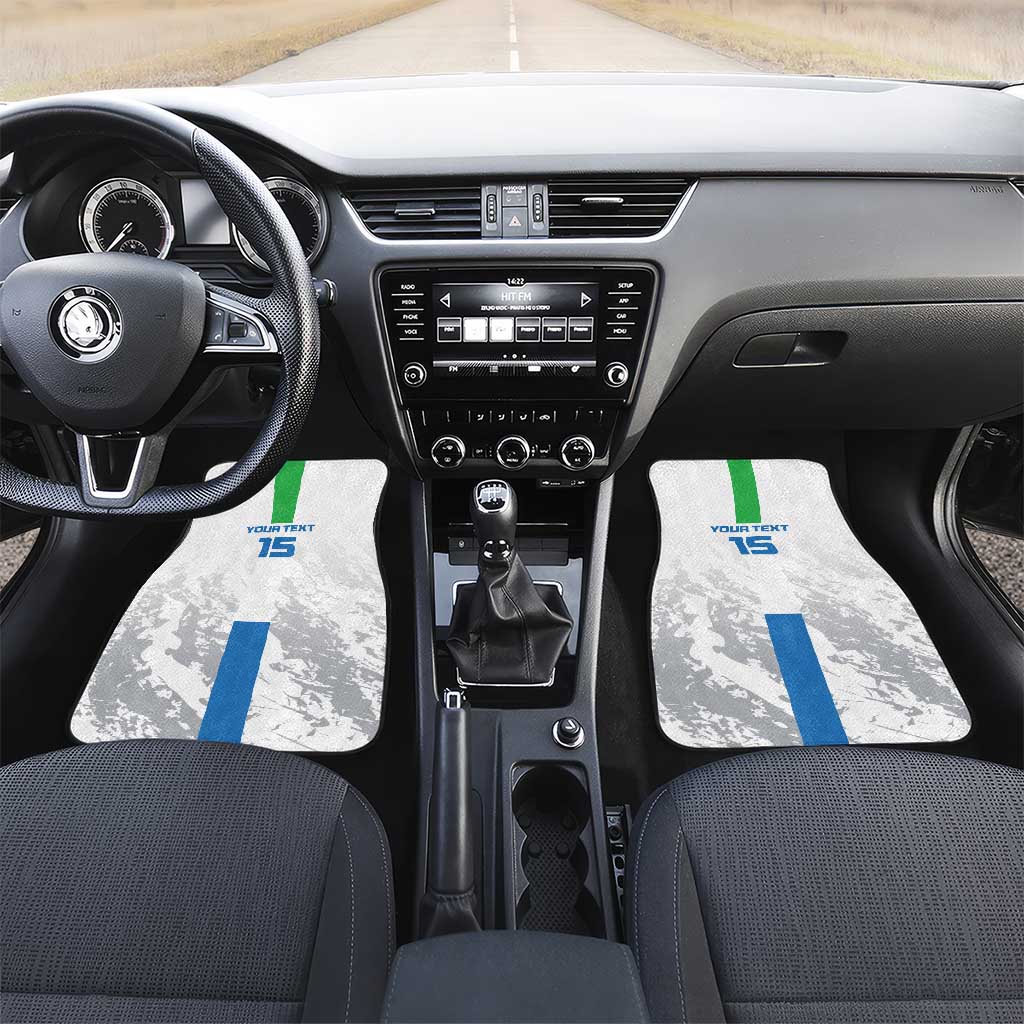 Custom Sierra Leone Football Car Mats Grunge Style