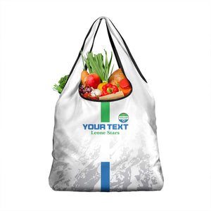 Custom Sierra Leone Football Grocery Bag Grunge Style