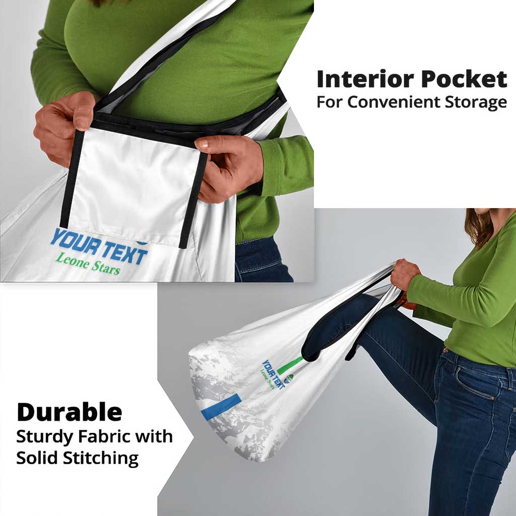 Custom Sierra Leone Football Grocery Bag Grunge Style