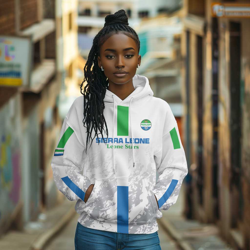 Custom Sierra Leone Football Hoodie Grunge Style