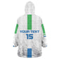 Custom Sierra Leone Football Kid Wearable Blanket Hoodie Grunge Style