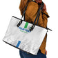 Custom Sierra Leone Football Leather Tote Bag Grunge Style