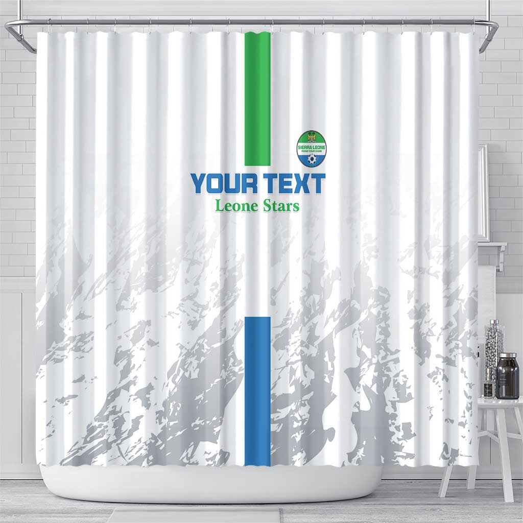 Custom Sierra Leone Football Shower Curtain Grunge Style