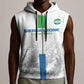 Custom Sierra Leone Football Sleeveless Zip Hoodie Grunge Style - African Pride