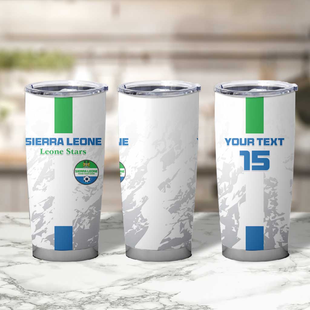 Custom Sierra Leone Football Tumbler Cup Grunge Style