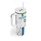 Custom Sierra Leone Football Tumbler With Handle Grunge Style