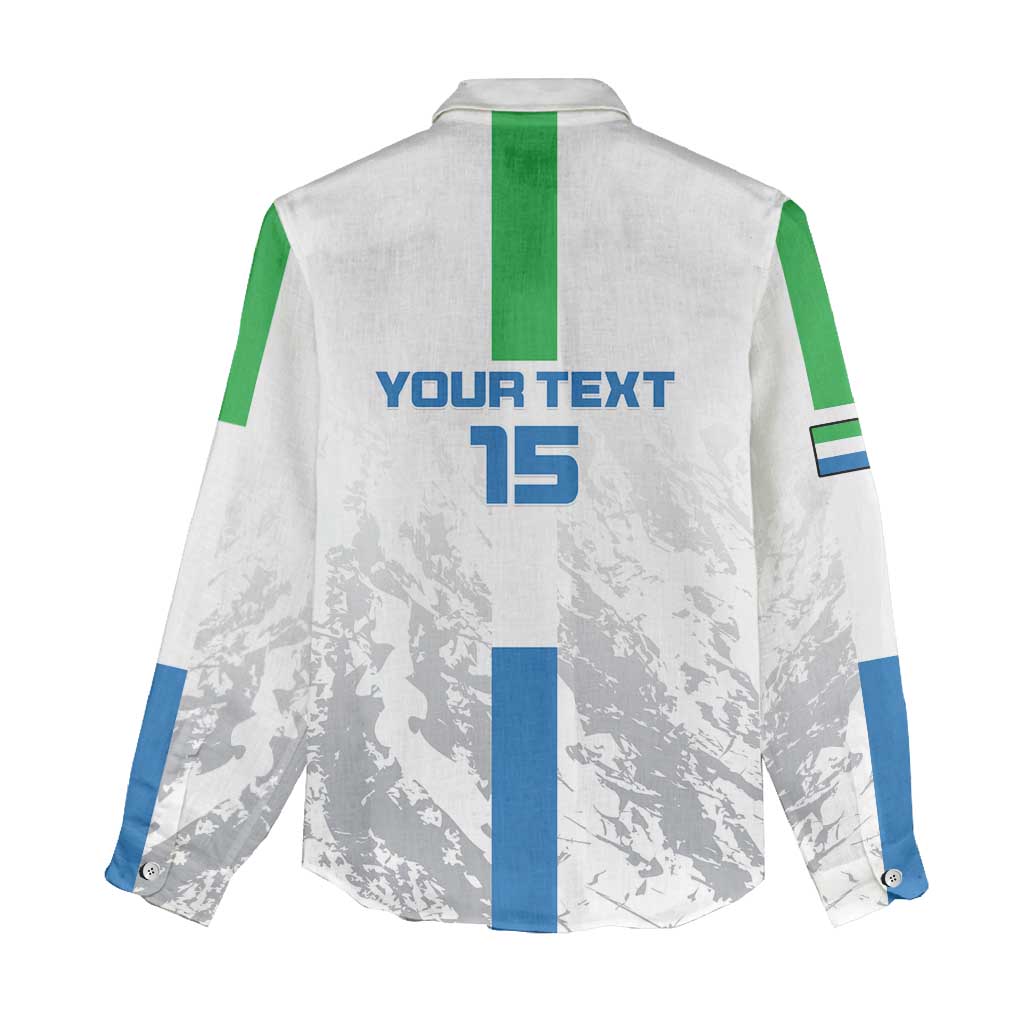 Custom Sierra Leone Football Women Casual Shirt Grunge Style LT15