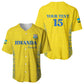 Rwanda Football Custom Baseball Jersey Stand With Amavubi - Yellow LT15