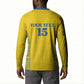 Rwanda Football Custom Button Sweatshirt Stand With Amavubi - Yellow