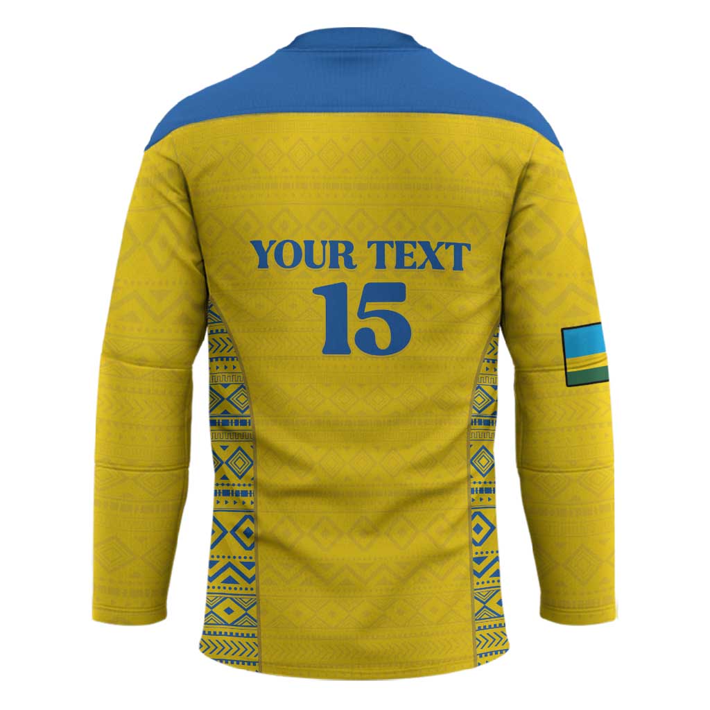 Rwanda Football Custom Hockey Jersey Stand With Amavubi - Yellow - African Pride