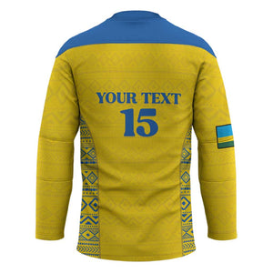 Rwanda Football Custom Hockey Jersey Stand With Amavubi - Yellow - African Pride