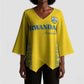 Rwanda Football Custom Kimono Sleeve Blouse Stand With Amavubi - Yellow - African Pride