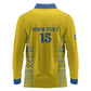 Rwanda Football Custom Long Sleeve Polo Shirt Stand With Amavubi - Yellow - African Pride