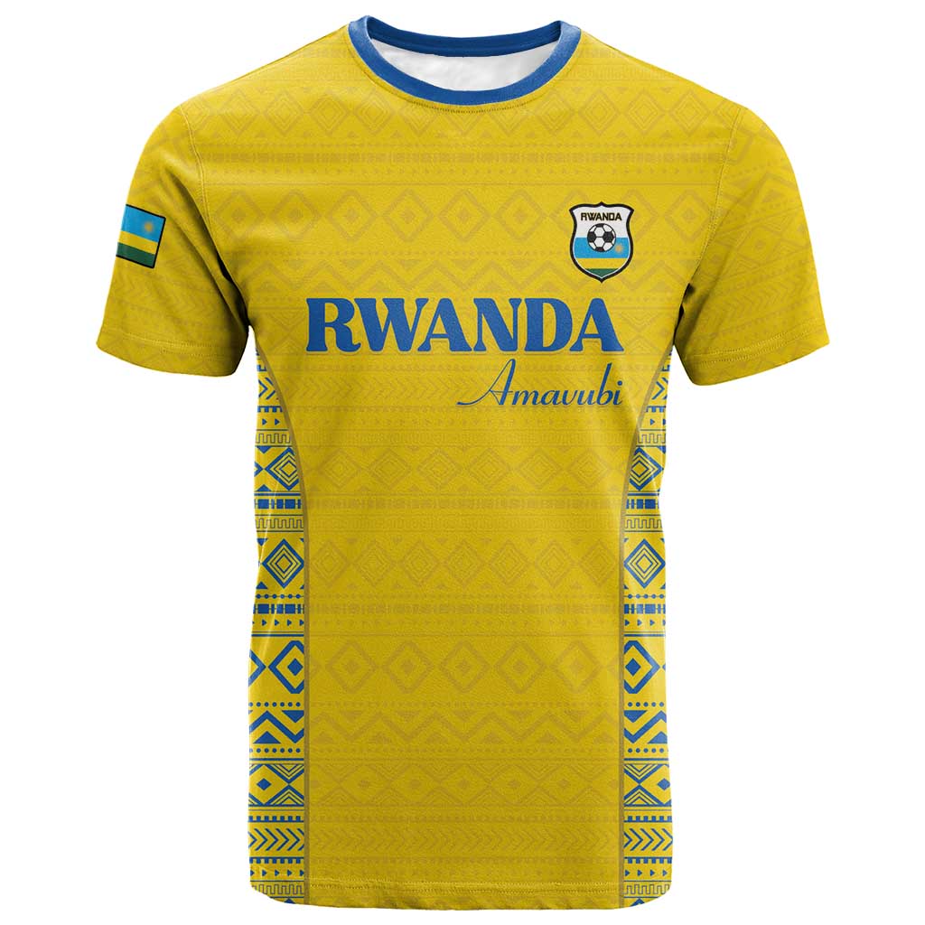 Rwanda Football Custom T shirt Stand With Amavubi - Yellow by African Pride