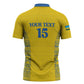 Rwanda Football Custom Zipper Polo Shirt Stand With Amavubi - Yellow - African Pride