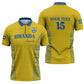 Rwanda Football Custom Zipper Polo Shirt Stand With Amavubi - Yellow - African Pride
