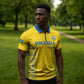 Rwanda Football Custom Zipper Polo Shirt Stand With Amavubi - Yellow - African Pride