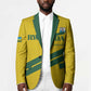 Custom Rwanda Football Blazer Pride Of Rwanda - Yellow - African Pride