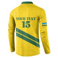 Custom Rwanda Football Button Sweatshirt Pride Of Rwanda - Yellow