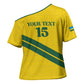 Custom Rwanda Football Cross Shoulder Shirt Pride Of Rwanda - Yellow - African Pride
