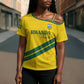 Custom Rwanda Football Cross Shoulder Shirt Pride Of Rwanda - Yellow - African Pride