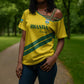 Custom Rwanda Football Cross Shoulder Shirt Pride Of Rwanda - Yellow - African Pride