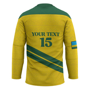 Custom Rwanda Football Hockey Jersey Pride Of Rwanda - Yellow - African Pride