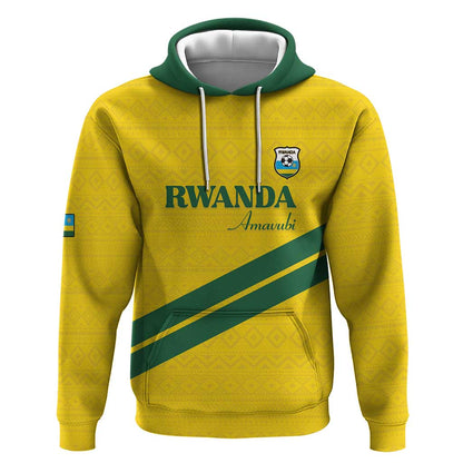 Custom Rwanda Football Hoodie Pride Of Rwanda - Yellow - African Pride