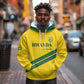 Custom Rwanda Football Hoodie Pride Of Rwanda - Yellow - African Pride