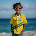 Custom Rwanda Football Kid Hawaiian Shirt Pride Of Rwanda - Yellow LT15