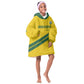 Custom Rwanda Football Kid Wearable Blanket Hoodie Pride Of Rwanda - Yellow - African Pride