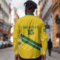 Custom Rwanda Football Long Sleeve Button Shirt Pride Of Rwanda - Yellow - African Pride