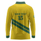 Custom Rwanda Football Long Sleeve Polo Shirt Pride Of Rwanda - Yellow - African Pride