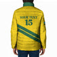 Custom Rwanda Football Padded Jacket Pride Of Rwanda - Yellow - African Pride