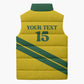 Custom Rwanda Football Sleeveless Puffer Jacket Pride Of Rwanda - Yellow - African Pride