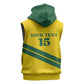 Custom Rwanda Football Sleeveless Zip Hoodie Pride Of Rwanda - Yellow - African Pride