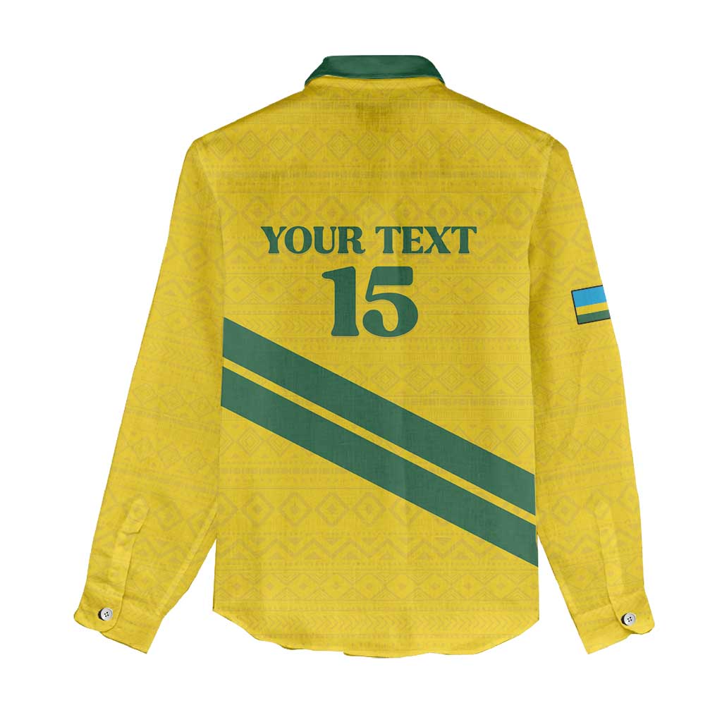 Custom Rwanda Football Women Casual Shirt Pride Of Rwanda - Yellow - African Pride