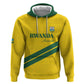 Custom Rwanda Football Zip Hoodie Pride Of Rwanda - Yellow - African Pride