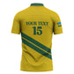 Custom Rwanda Football Zipper Polo Shirt Pride Of Rwanda - Yellow - African Pride