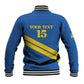 Custom Rwanda Football Baseball Jacket Pride Of Rwanda - Blue - African Pride