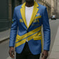 Custom Rwanda Football Blazer Pride Of Rwanda - Blue - African Pride