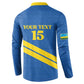 Custom Rwanda Football Button Sweatshirt Pride Of Rwanda - Blue