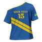 Custom Rwanda Football Cross Shoulder Shirt Pride Of Rwanda - Blue - African Pride