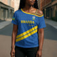 Custom Rwanda Football Cross Shoulder Shirt Pride Of Rwanda - Blue - African Pride