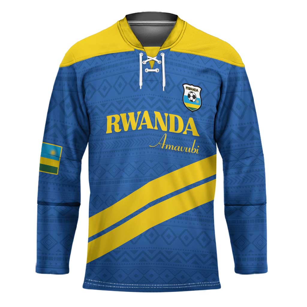 Custom Rwanda Football Hockey Jersey Pride Of Rwanda - Blue by African ...