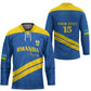 Custom Rwanda Football Hockey Jersey Pride Of Rwanda - Blue - African Pride