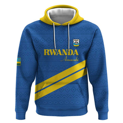 Custom Rwanda Football Hoodie Pride Of Rwanda - Blue - African Pride