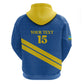 Custom Rwanda Football Hoodie Pride Of Rwanda - Blue - African Pride