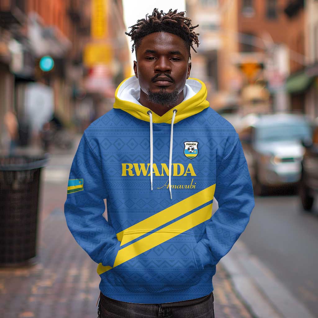 Custom Rwanda Football Hoodie Pride Of Rwanda - Blue - African Pride