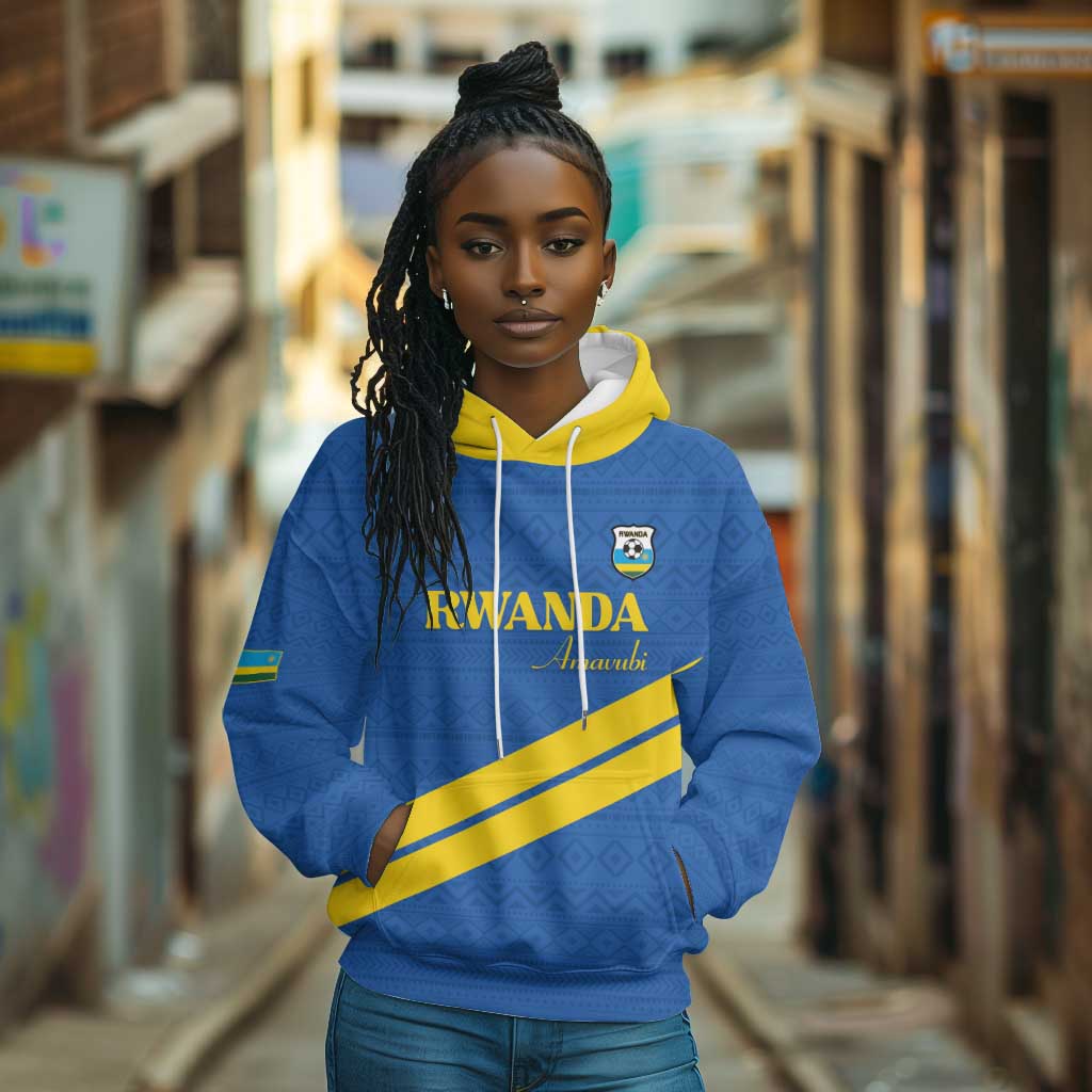 Custom Rwanda Football Hoodie Pride Of Rwanda - Blue - African Pride